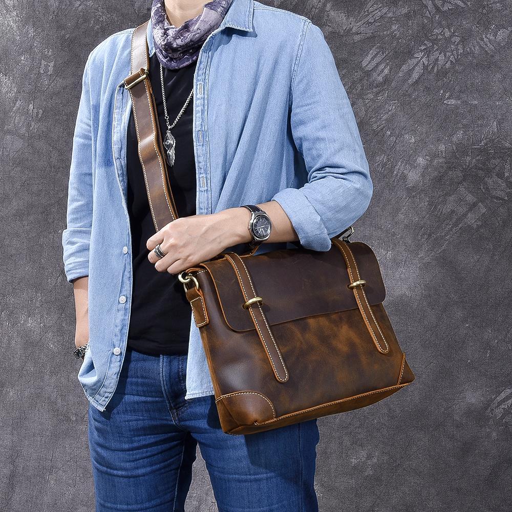 Sac à main en cuir marron | YPRES