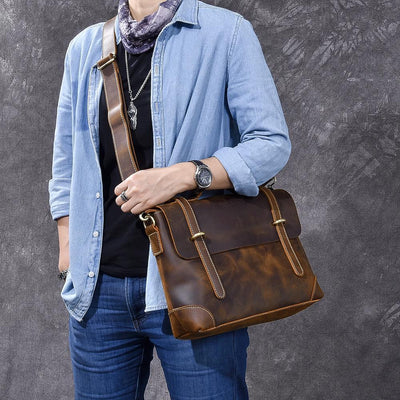 Sac à main en cuir marron | YPRES