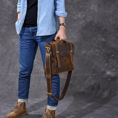 Sac à main en cuir marron | YPRES