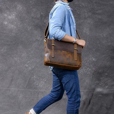 Sac à main en cuir marron | YPRES