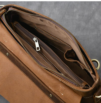 Sac à main en cuir marron | YPRES