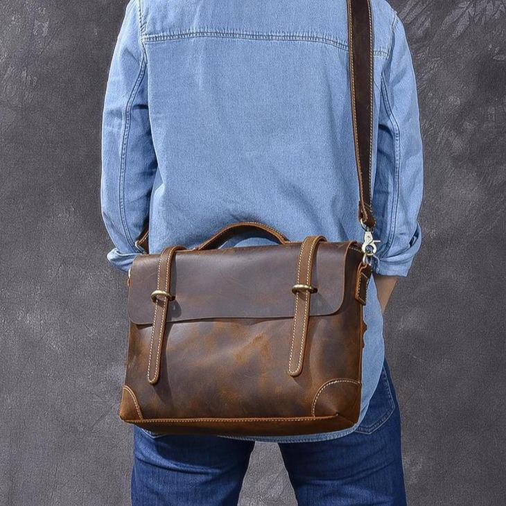 Sac à main en cuir marron | YPRES