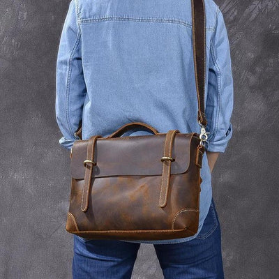 Sac à main en cuir marron | YPRES
