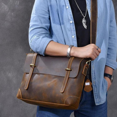 Sac à main en cuir marron | YPRES