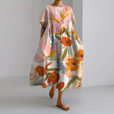 VALENTINA | Robe Fleurie d'Été avec Coupe Flatteuse et Liberté de Mouvement