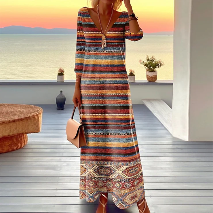 Colette™ | Robe longue à manches longues