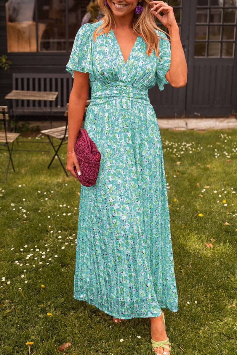 Pauline - Longue Robe à Motif Floral