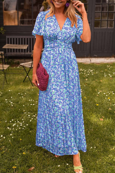 Pauline - Longue Robe à Motif Floral