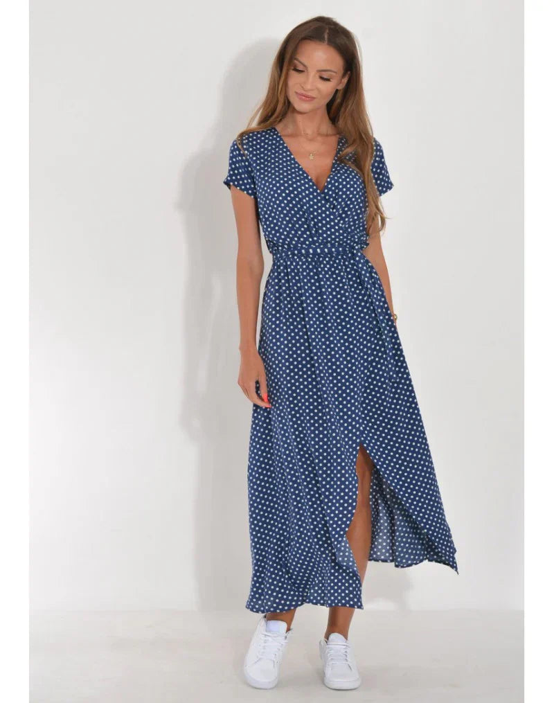 Suzanne - Élégante robe à décolleté en V