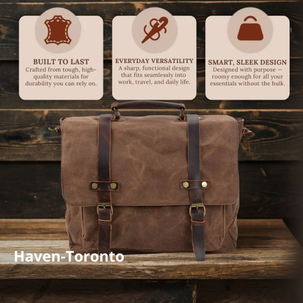 Sac Messenger en Toile & Cuir | BRUGES