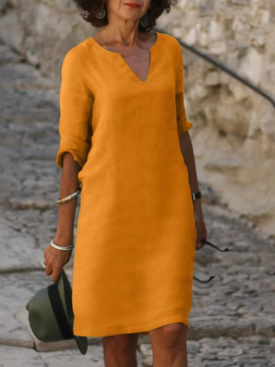 Saoirse™ - Robe à décolleté en V qui camoufle le ventre