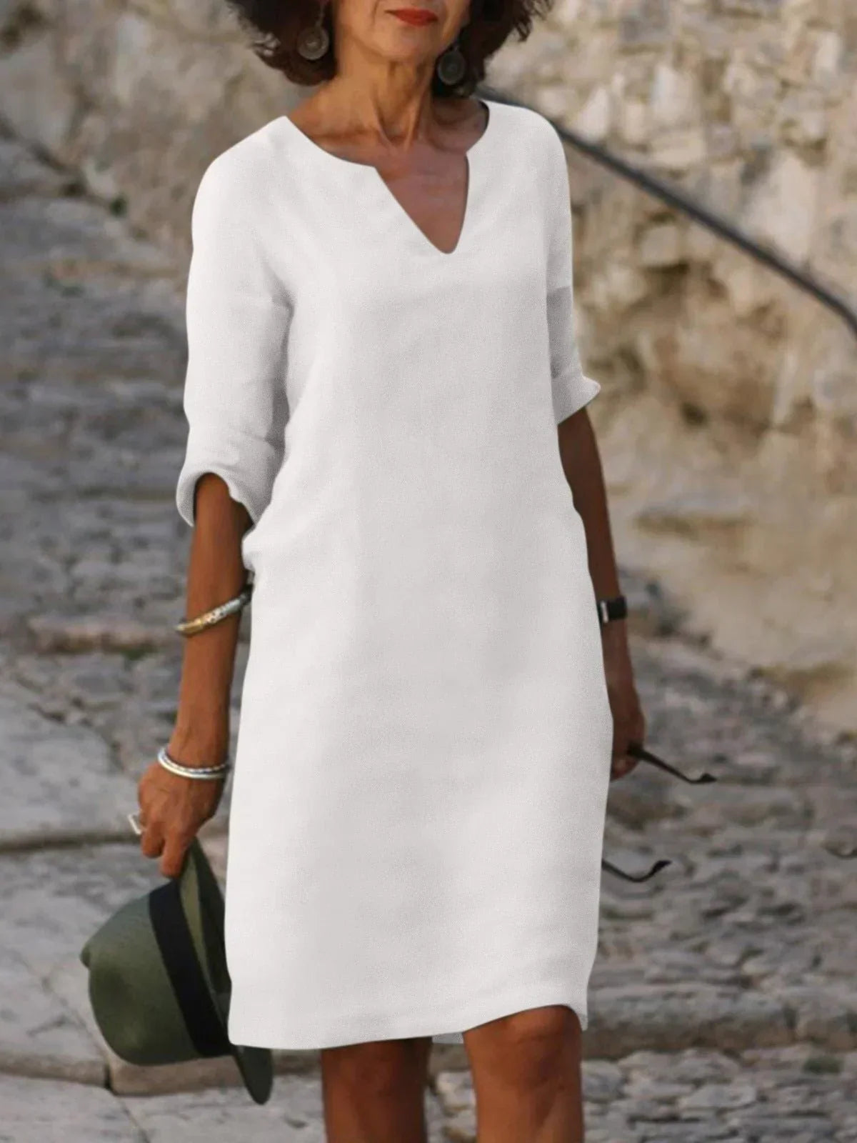 Saoirse™ - Robe à décolleté en V qui camoufle le ventre