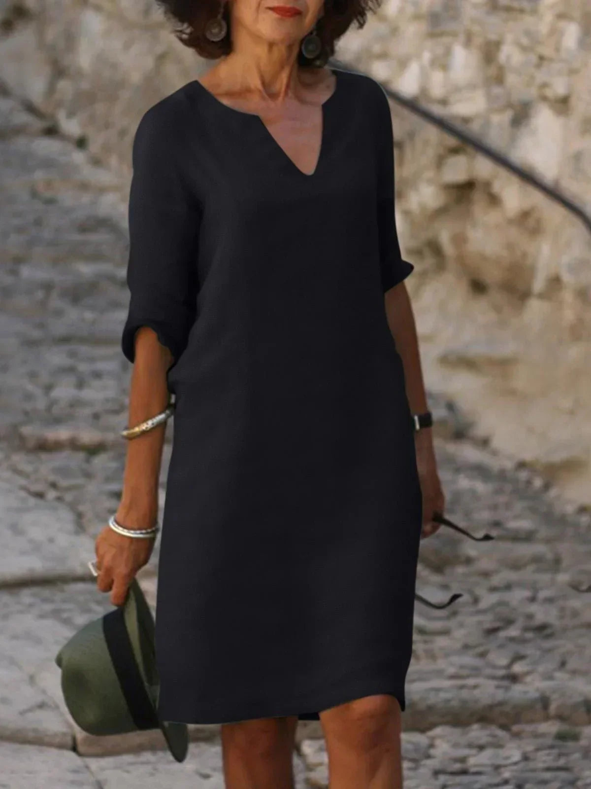 Saoirse™ - Robe à décolleté en V qui camoufle le ventre