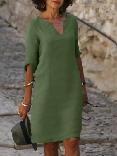 Saoirse™ - Robe à décolleté en V qui camoufle le ventre