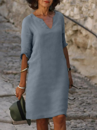 Saoirse™ - Robe à décolleté en V qui camoufle le ventre