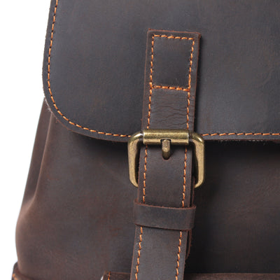 Sac à dos en cuir avec cordon de serrage | FLAM